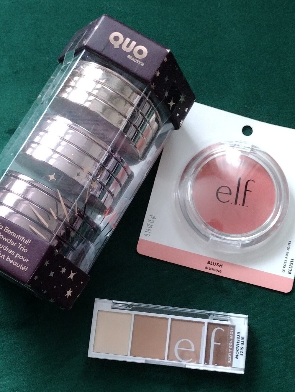 Face Powder Trio / Blush / Bite-Size Eyeshadow Palette Neutral Brown Shades